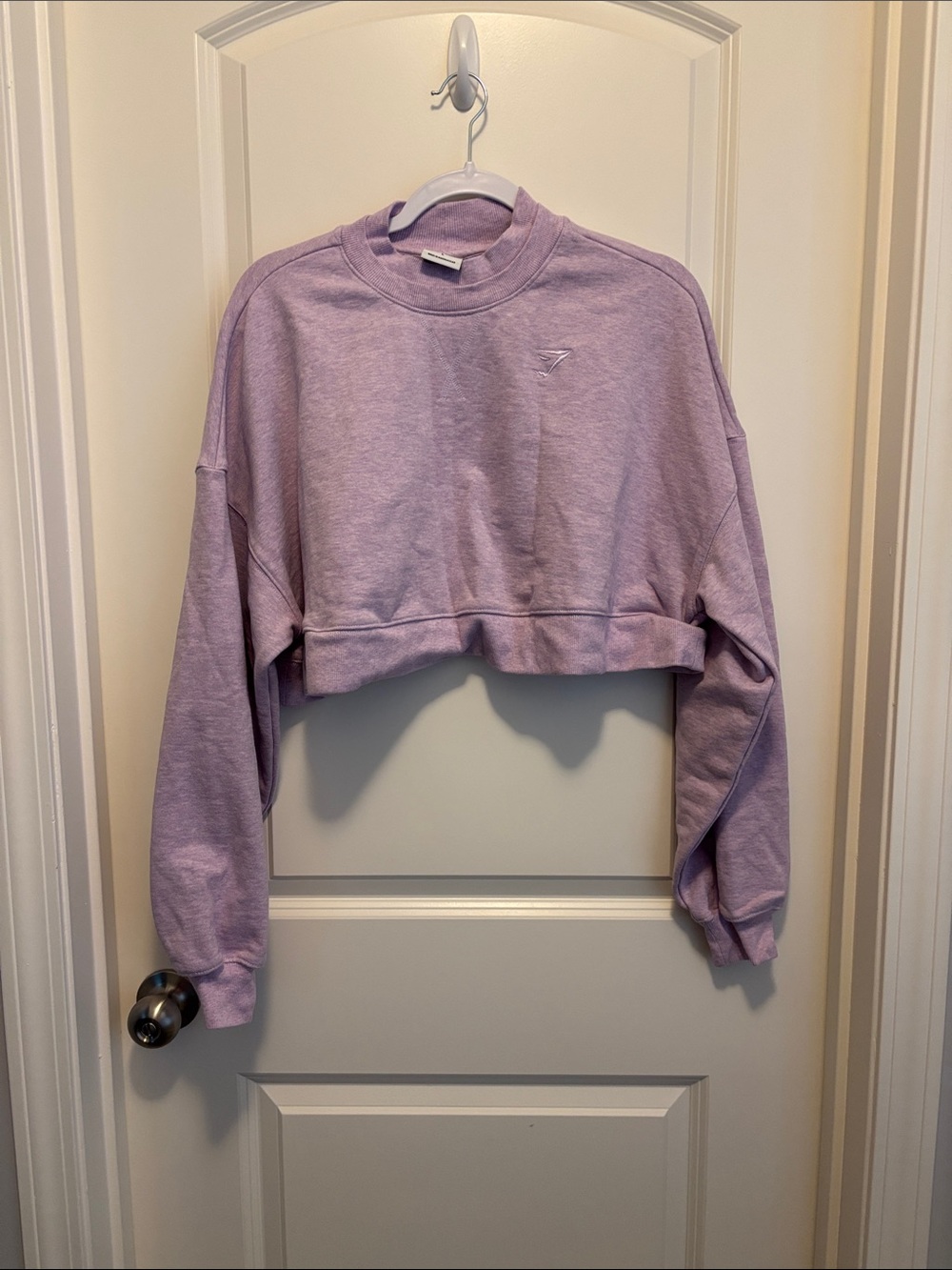 Gymshark Lavender Cropped Crew Sweatshirt